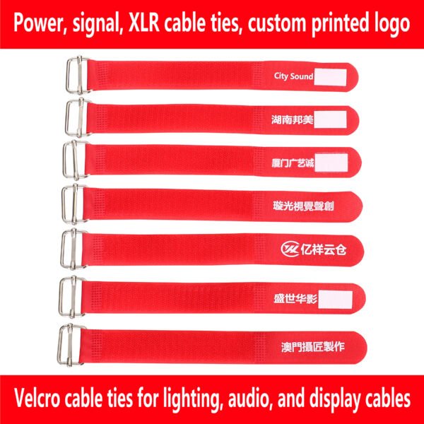 Audiovisual equipment cable ties with custom logo printing - 图片 5