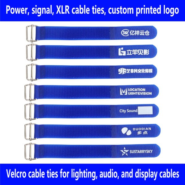 Audiovisual equipment cable ties with custom logo printing - 图片 2