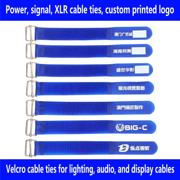 Audiovisual equipment cable ties with custom logo printing - 图片 4